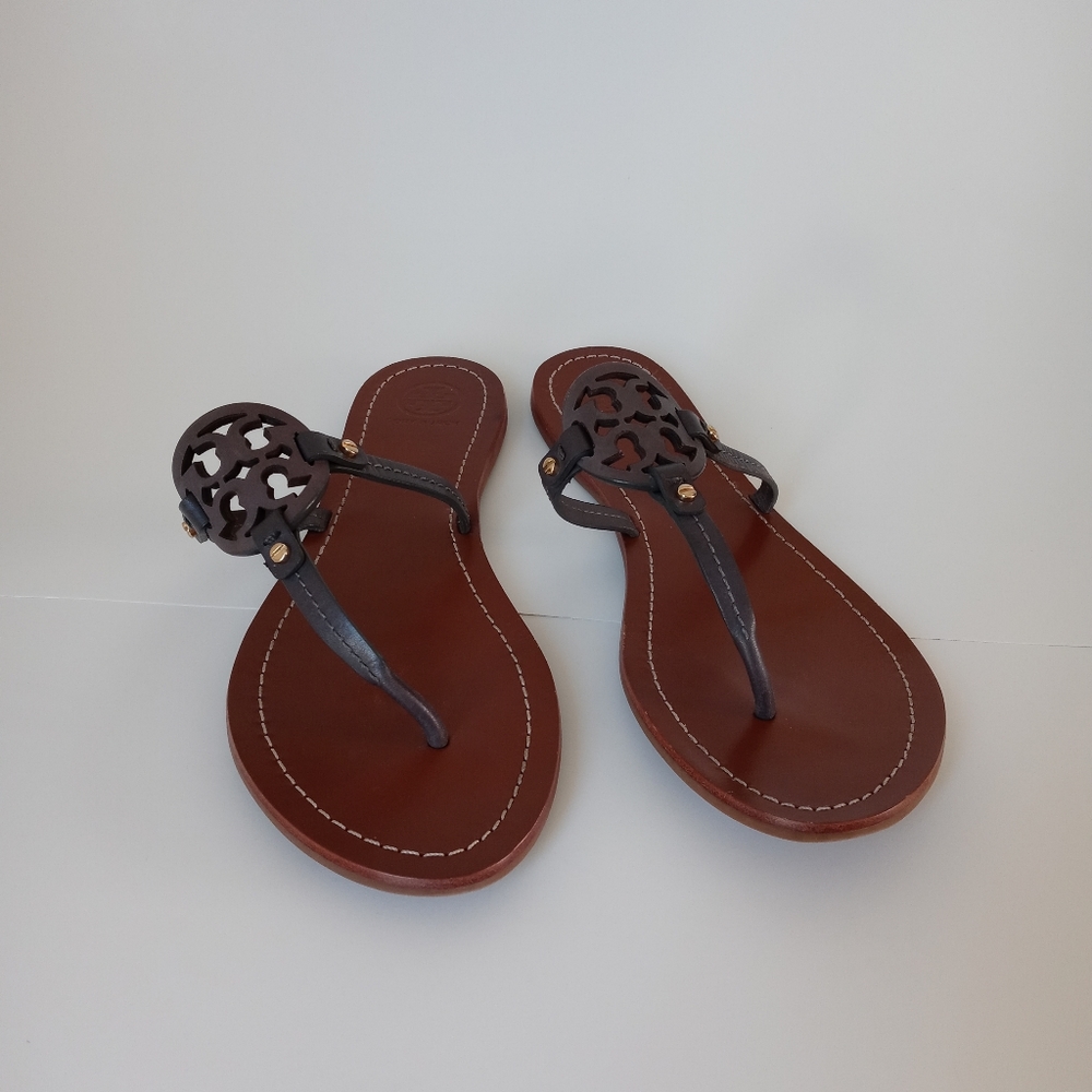 Tory Burch Gabriel Flat Thong Sandals Size 9M - Picture 7 of 9